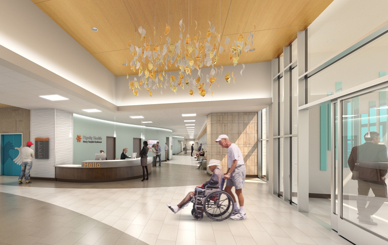 Dignity Health Mercy Southwest Campus Bed Tower Addition and Renovations Interior Lobby