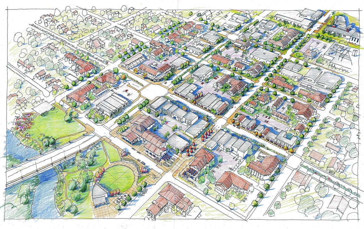 Downtown Monticello Master Plan Overall Diagram