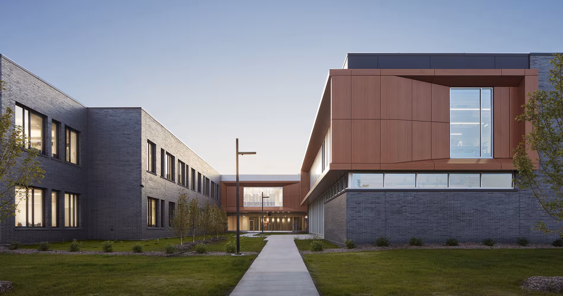 Exterior Dusk of Sartell High School